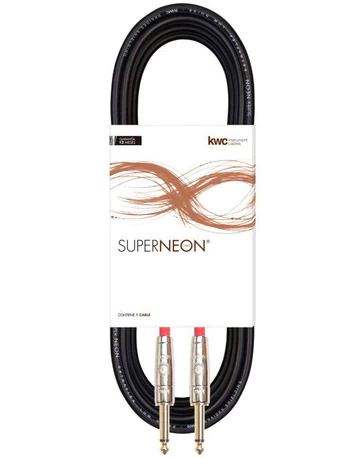 Cable Superneon CSN194 Plug – Plug 1/4 Dorado STD Negro X 3 Mts. Kwc BASE