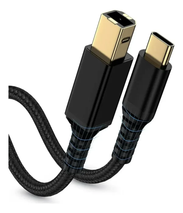 Cable ACB001 Entelado De Datos De Alta Velocidad USB B A USB C 2 Mts. CAMBO
