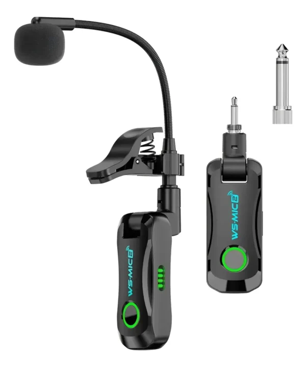 Micrófono Inalámbrico WSMIC2 Para Instrumentos De Vientos 2.4G Para Saxofón, Trompeta, Trombón, Etc CAMBO