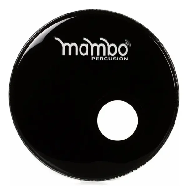Parche 22 Pulgadas Negro Con Agujero Importado Mambo LA FUSA